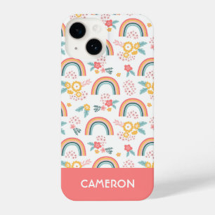 Colourful Floral Rainbow Pattern iPhone 14 Case