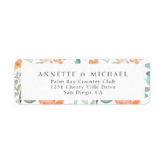 Colourful Floral Return Address Label