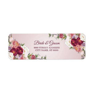 Colourful Floral Return Address Label