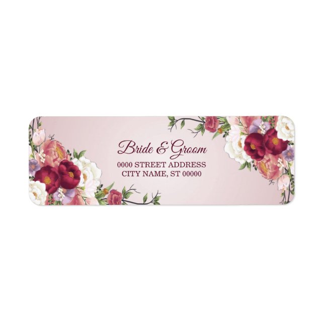 Colourful Floral Return Address Label (Front)