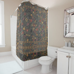 Colourful Floral Rug Pattern Shower Curtain