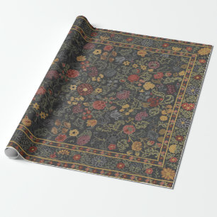 Colourful Floral Rug Pattern Wrapping Paper