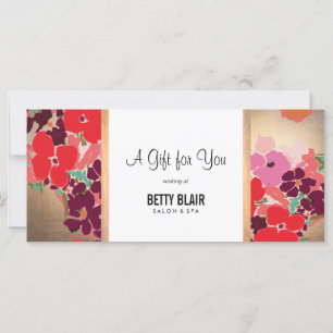 Colourful Floral Salon & Spa Gift Certificate