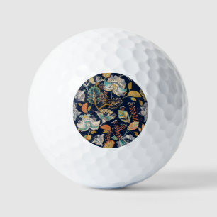 Colourful Floral: Seamless Background Golf Balls