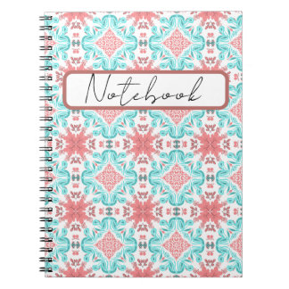 Colourful Floral Seamless Pattern Art Design Notebook