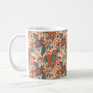 Colourful floral seamless pattern coffee mug