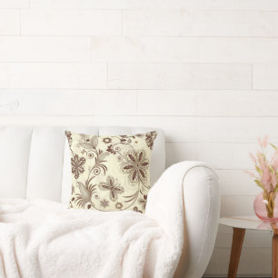 Colourful Floral Seamless Pattern Cushion