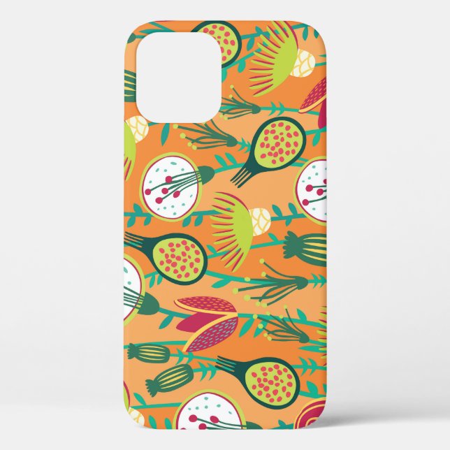 Colourful Floral Seamless Pattern Design Case-Mate iPhone Case (Back)