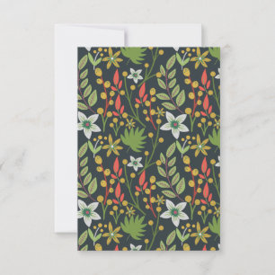 Colourful floral seamless pattern flowers and leav card