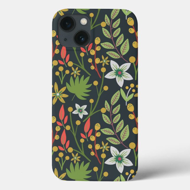 Colourful floral seamless pattern flowers and leav Case-Mate iPhone case (Back)