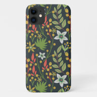 Colourful floral seamless pattern flowers and leav