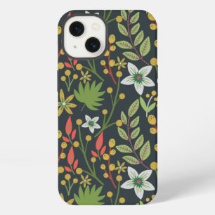 Colourful floral seamless pattern flowers and leav iPhone 13 case