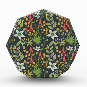 Colourful floral seamless pattern flowers and leav photo block