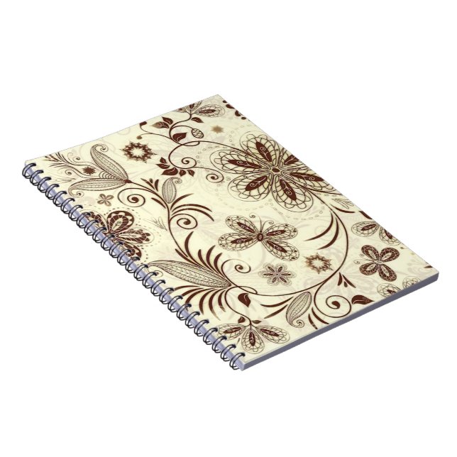 Colourful Floral Seamless Pattern Notebook (Right Side)