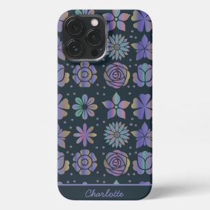 Colourful floral seamless pattern personalised nam iPhone 13 pro max case