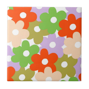 Colourful Floral Simple Tropical Flower Pattern Vi Ceramic Tile