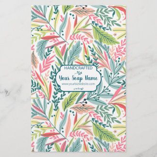 Colourful Floral Soap Wrap Paper Sheet - Satin