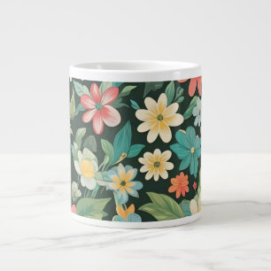 Colourful Floral/Spring Large Coffee Mug