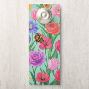 Colourful Floral/Spring Rose Door Hanger
