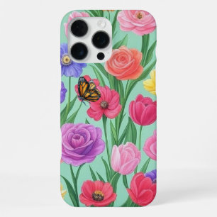 Colourful Floral/Spring Rose iPhone 16 Pro Max Case