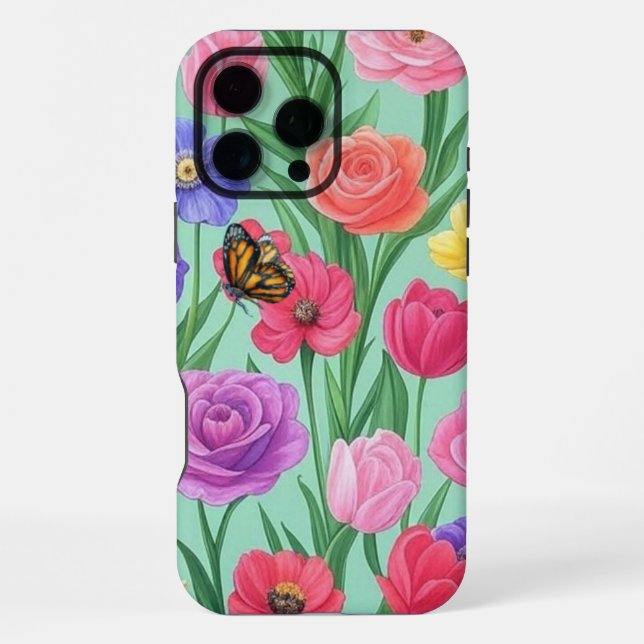 Colourful Floral/Spring Rose iPhone Case (Back)