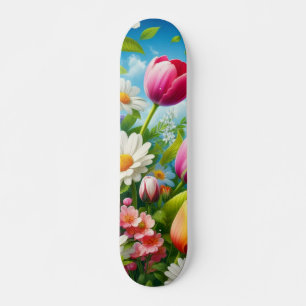 Colourful floral/spring Skateboard