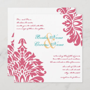 Colourful Floral Spring Wedding Invitation