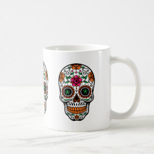 Colourful Floral Sugar Skull 4 Coffee Mug