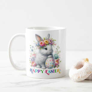 Colourful Floral Sugar Skull Burning Candles Coffee Mug