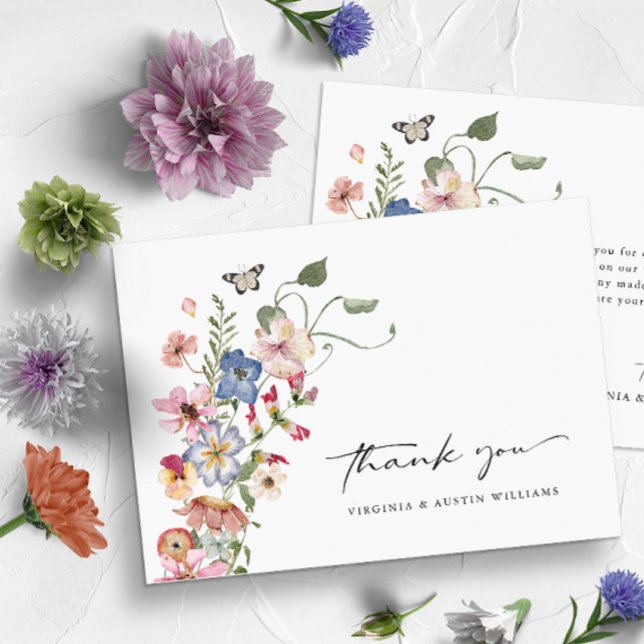 Colourful Floral Thank You Card (Creator Uploaded)