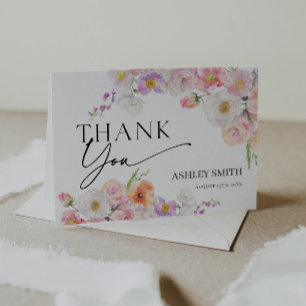 Colourful Floral Thank You Card