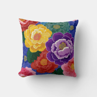 Colourful Floral Throw Pillow Decor
