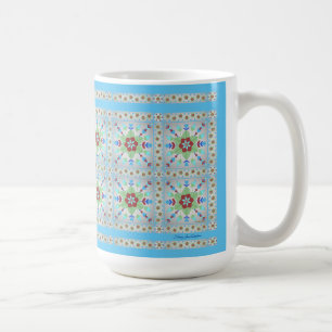 Colourful Floral Tile Pattern Mug