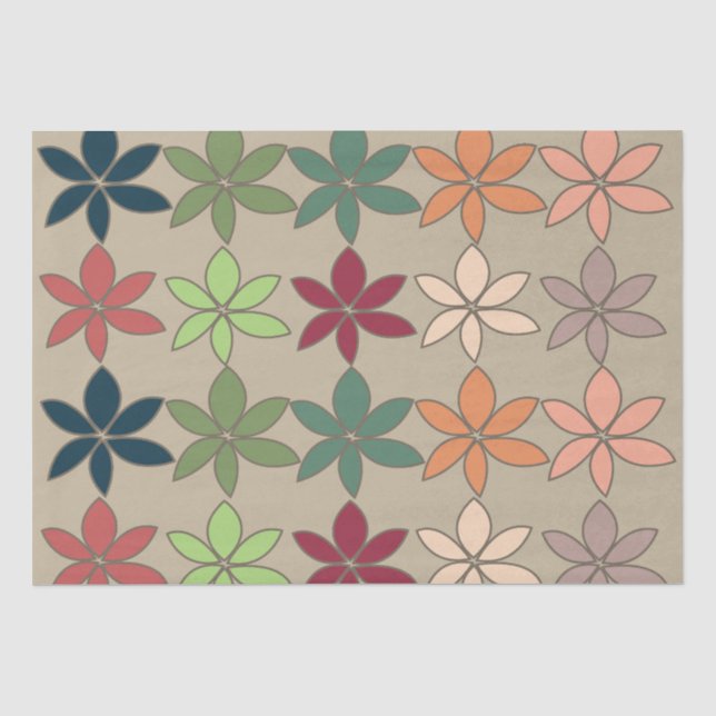 Colourful Floral  Tissue Paper (Front)