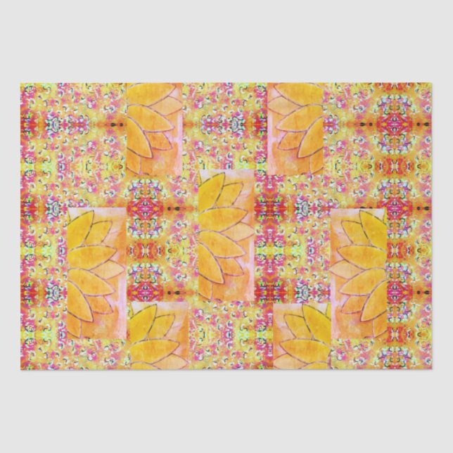Colourful Floral  Tissue Paper (Front)