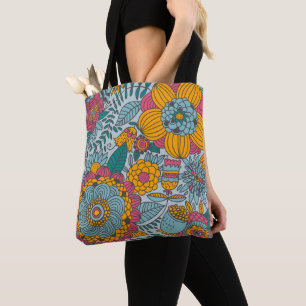 Colourful Floral Tote Bag