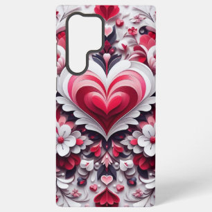 Colourful, floral valentine's day heart samsung galaxy case