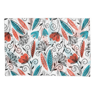 Colourful floral: vibrant seamless pattern. pillowcase