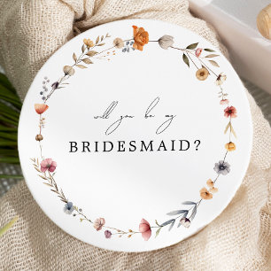 Colourful Floral Wedding Bridesmaid Proposal Card