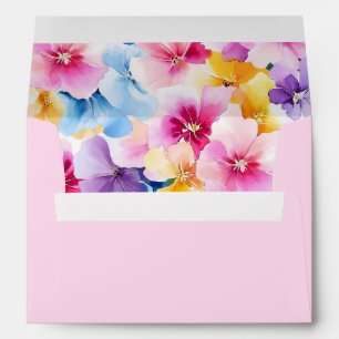 Colourful Floral Wedding Envelope