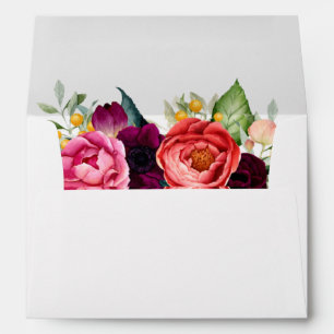 Colourful Floral Wedding Invitation Envelope
