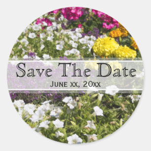 Colourful Floral Wedding Sticker