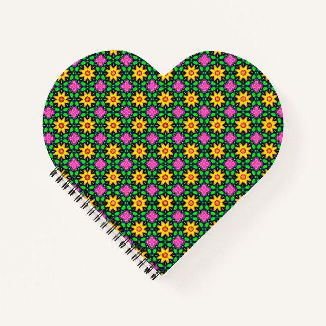 Colourful Floral Yellow Flowers Pattern-45567 Notebook (Front)
