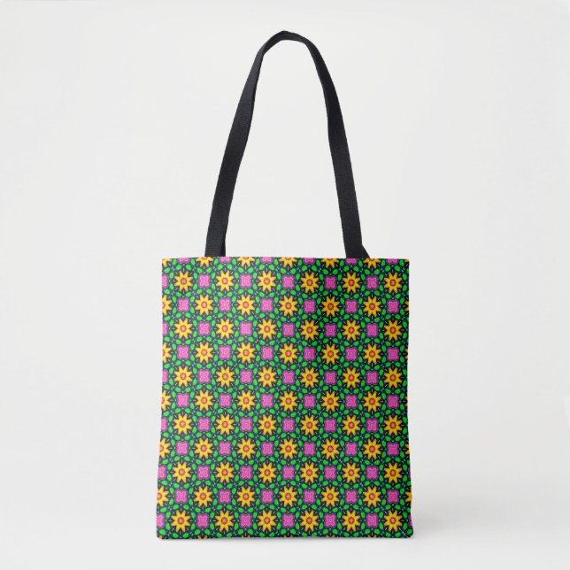 Colourful Floral Yellow Flowers Pattern-45567 Tote Bag (Front)