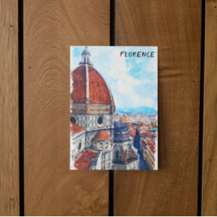 Colourful Florence Italy Duomo Cathedral Postcard