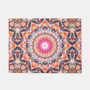 Colourful Flower Abstract Doormat