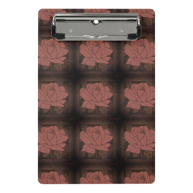 Colourful flower and veggies art  mini clipboard (Front)