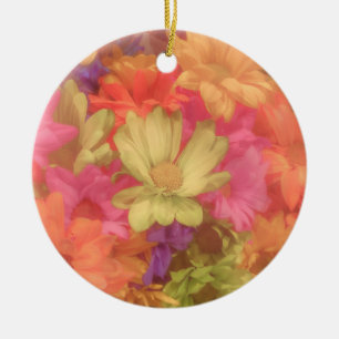 Colourful Flower Bouquet Ceramic Ornament