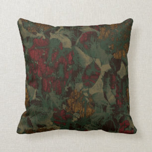 Colourful flower camouflage pattern cushion
