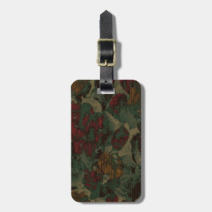 Colourful flower camouflage pattern luggage tag